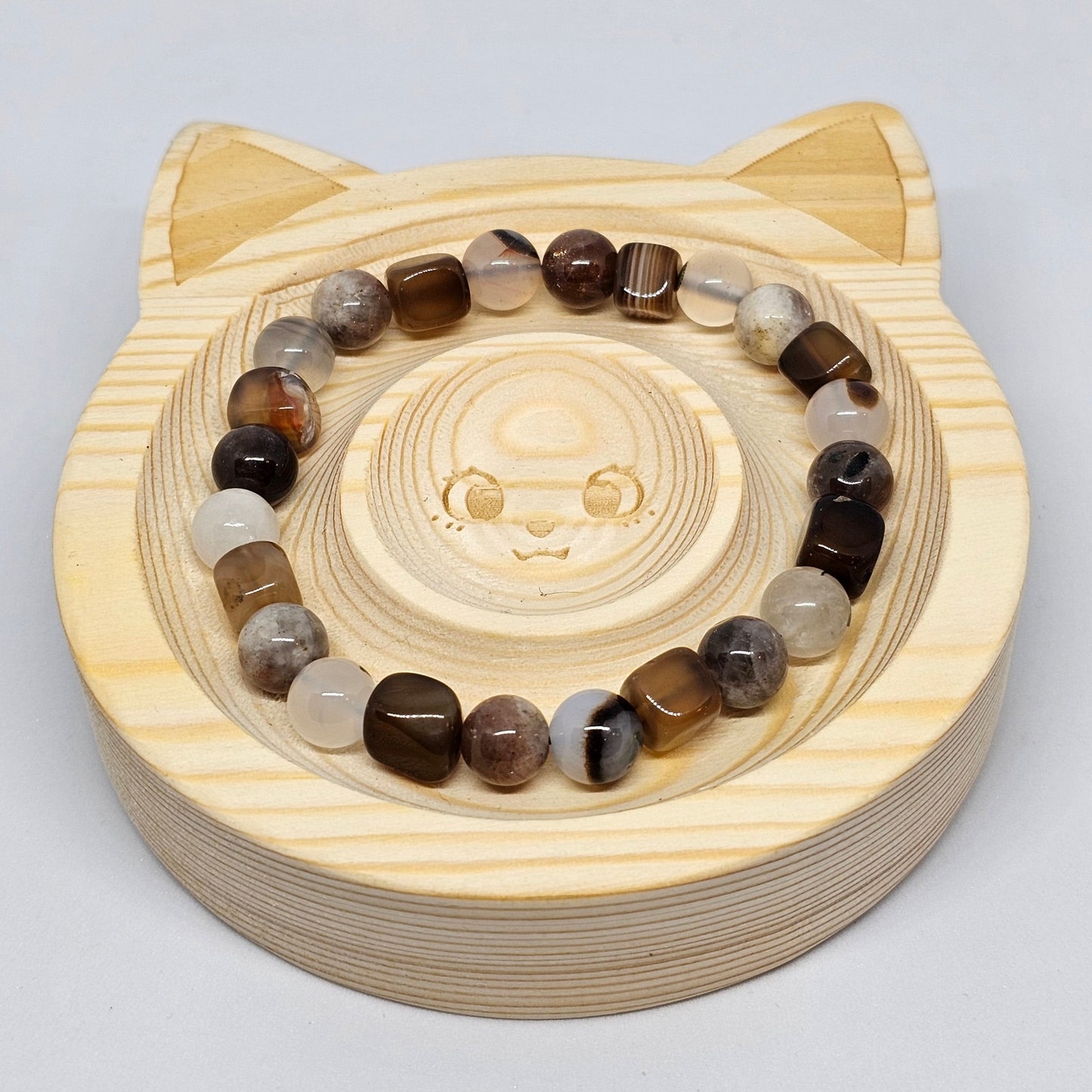 Coffee Lace Agate & Black Sunstone